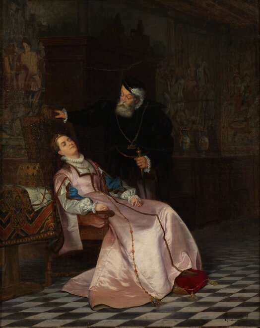 Gustav Vasa finner sin gemål Katarina Stenbock sovande